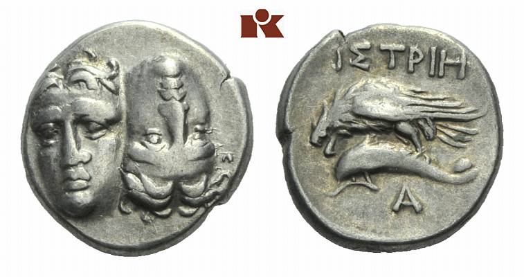 MOESIA ISTROS. AR-Drachme, 4. Jahrhundert v. Chr.;