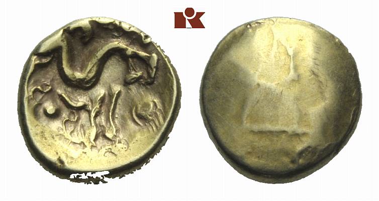 BELGICA AMBIANI. AV-Stater, 60/50 v. Chr.;