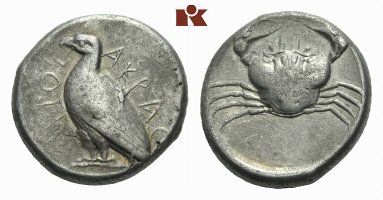 SICILIA AKRAGAS. AR-Tetradrachme, 471/430 v. Chr.;