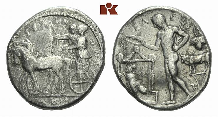 SICILIA SELINUS. AR-Tetradrachme, 467/445 v. Chr.;