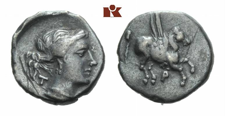 CORINTHIA KORINTH. AR-Drachme, 350/300 v. Chr.;