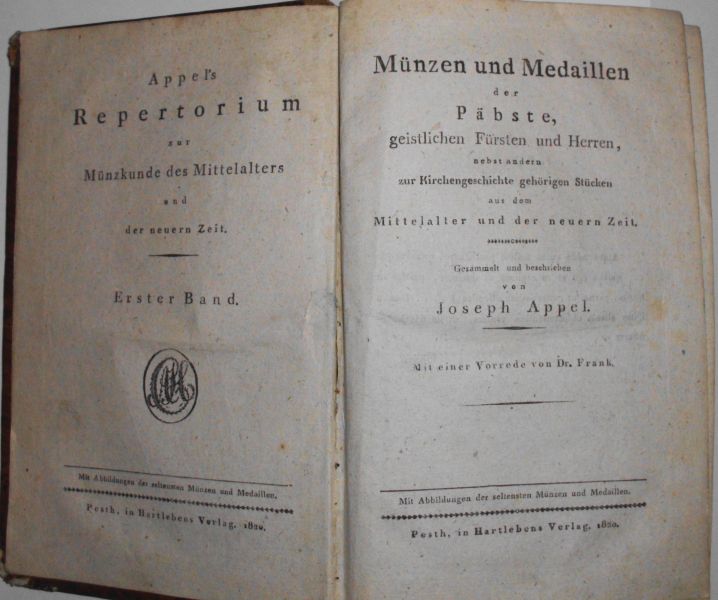 BIBLIOPHILE WERKE APPEL, J.