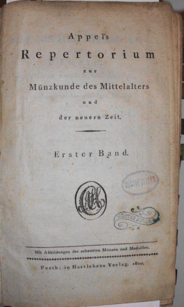 BIBLIOPHILE WERKE APPEL, J.
