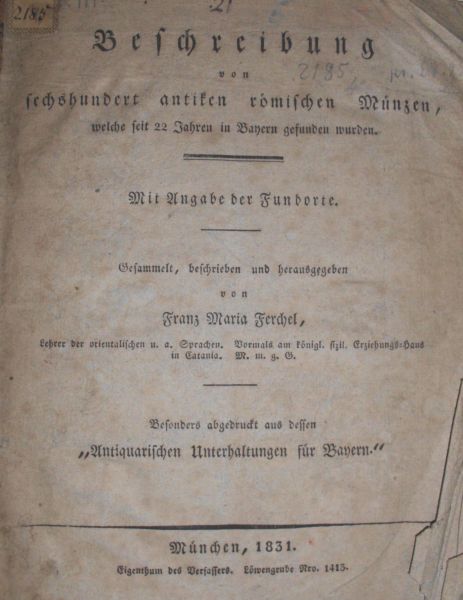 BIBLIOPHILE WERKE FERCHEL, F.M.