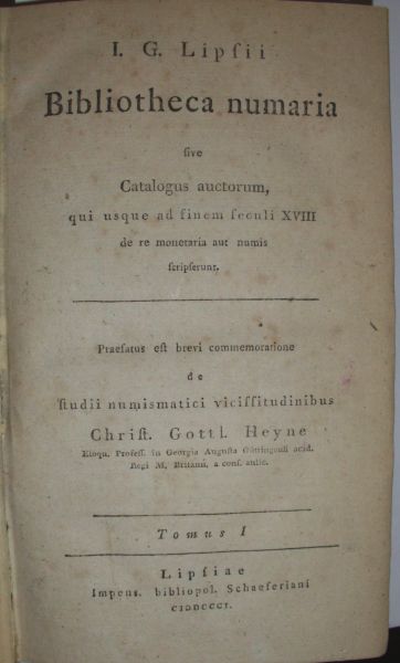 BIBLIOPHILE WERKE LIPSIUS, J.G.