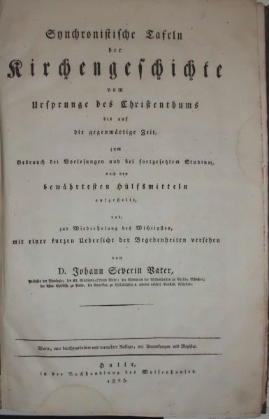 BIBLIOPHILE WERKE VATER, D.J.S.