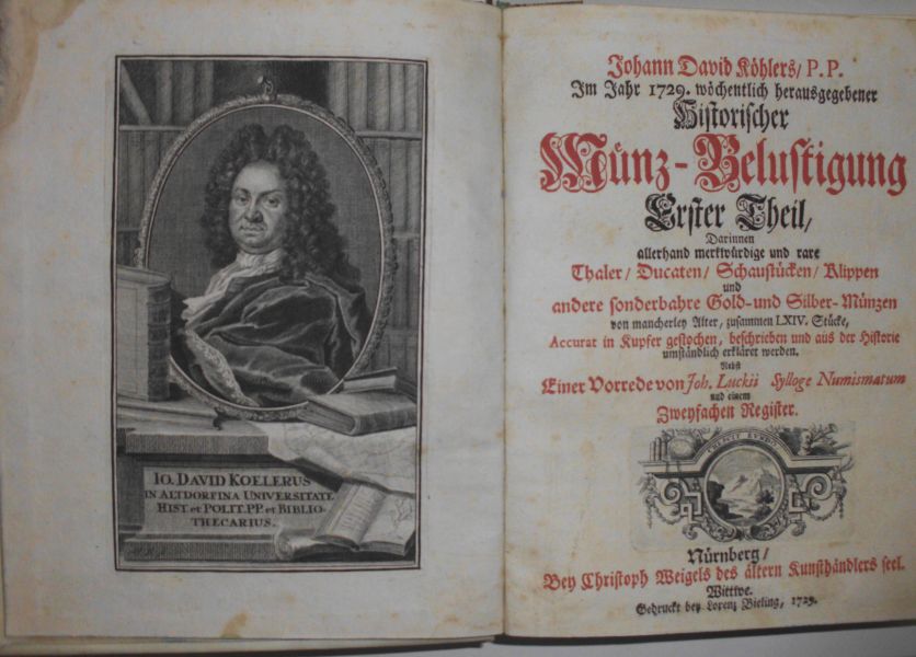 BIBLIOPHILE WERKE KÖHLER, J.D. (1684-1755).