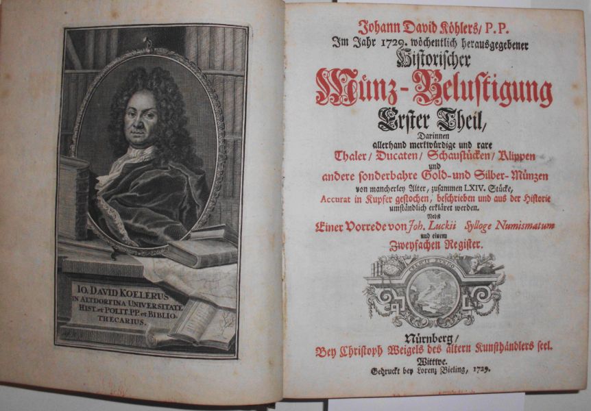 BIBLIOPHILE WERKE KÖHLER, J.D. (1684-1755).
