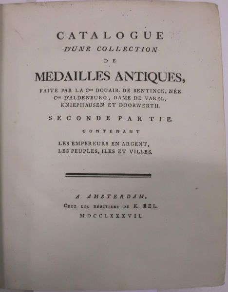 BIBLIOPHILE WERKE BENTINCK, C.S. de