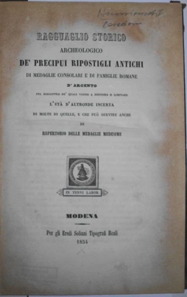BIBLIOPHILE WERKE CAVEDONI, C.