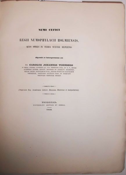 BIBLIOPHILE WERKE TORNBERG, C.J.