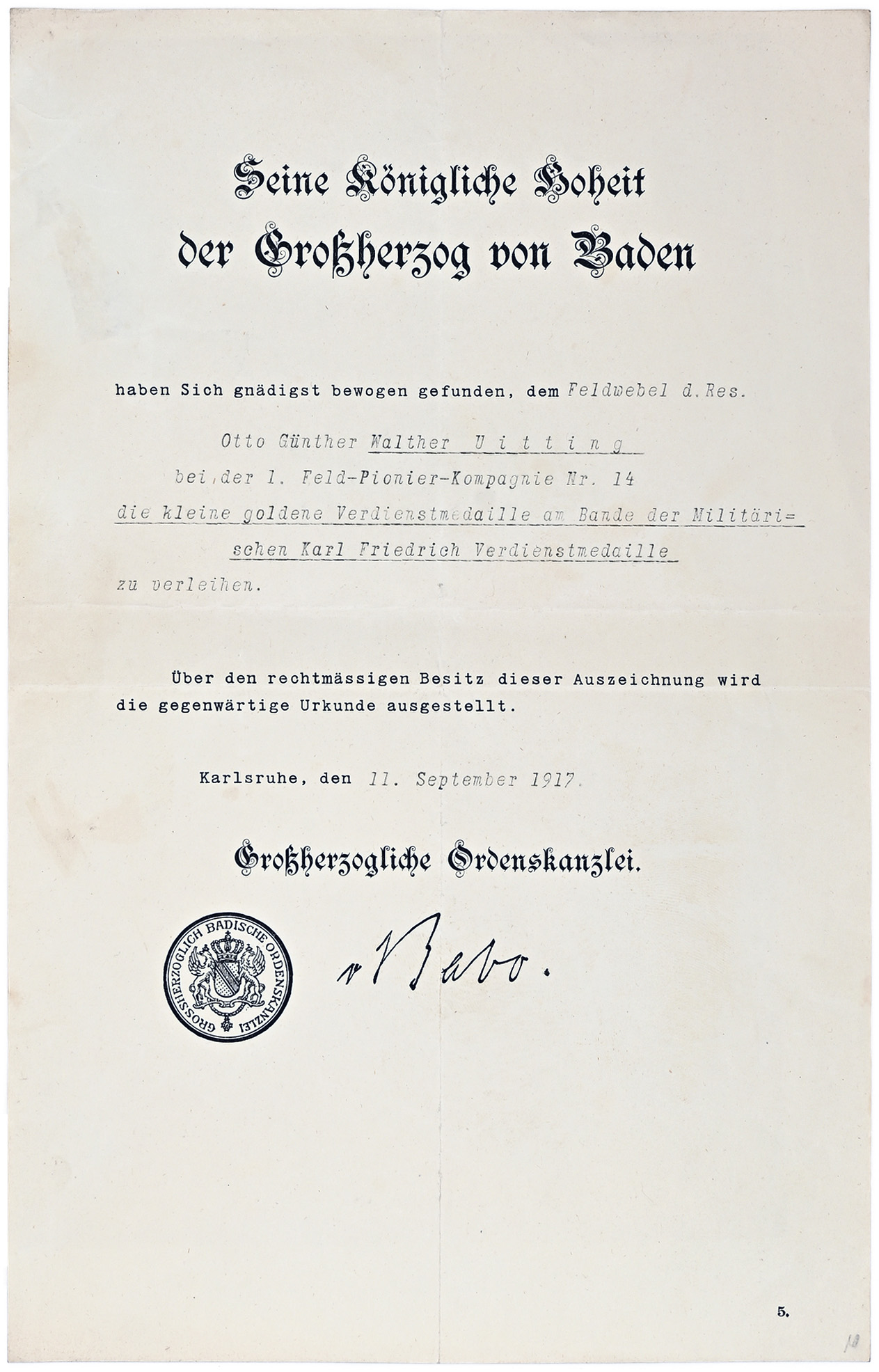 GROSSHERZOGTUM BADEN (1806-1918)