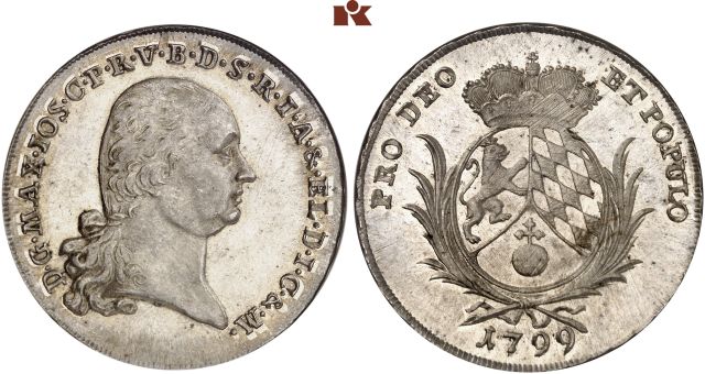 HERZOGTUM, SEIT 1623 KURFÜRSTENTUM, SEIT 1806 KÖNIGREICH Maximilian I. (IV.) Joseph, 1799-1806-1825.