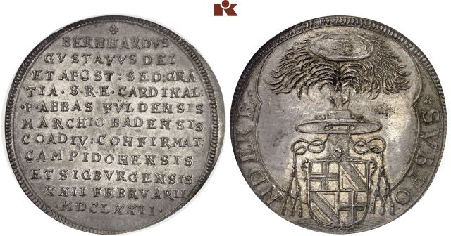 ABTEI, SEIT 1752 BISTUM Bernhard Gustav von Baden-Durlach, 1671-1677.