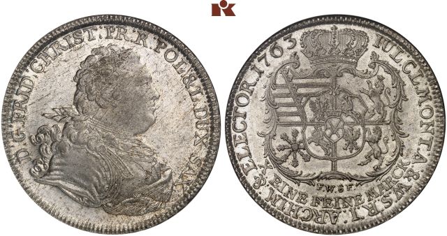 SACHSEN, KURFÜRSTENTUM Friedrich Christian, 1763.