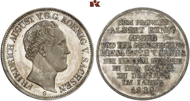 SACHSEN, KÖNIGREICH Friedrich August II., 1836-1854.